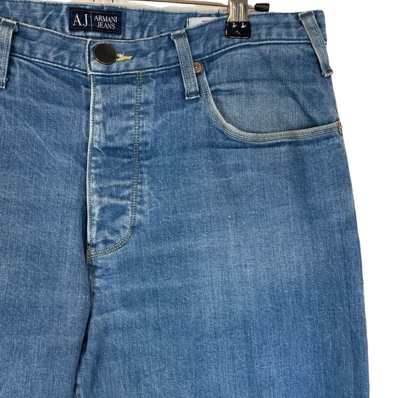 Giorgio Armani Jeans Cropped High-Rise J21 Regular Fit Size US 33 Premium AJ GA - Picture 6 of 16